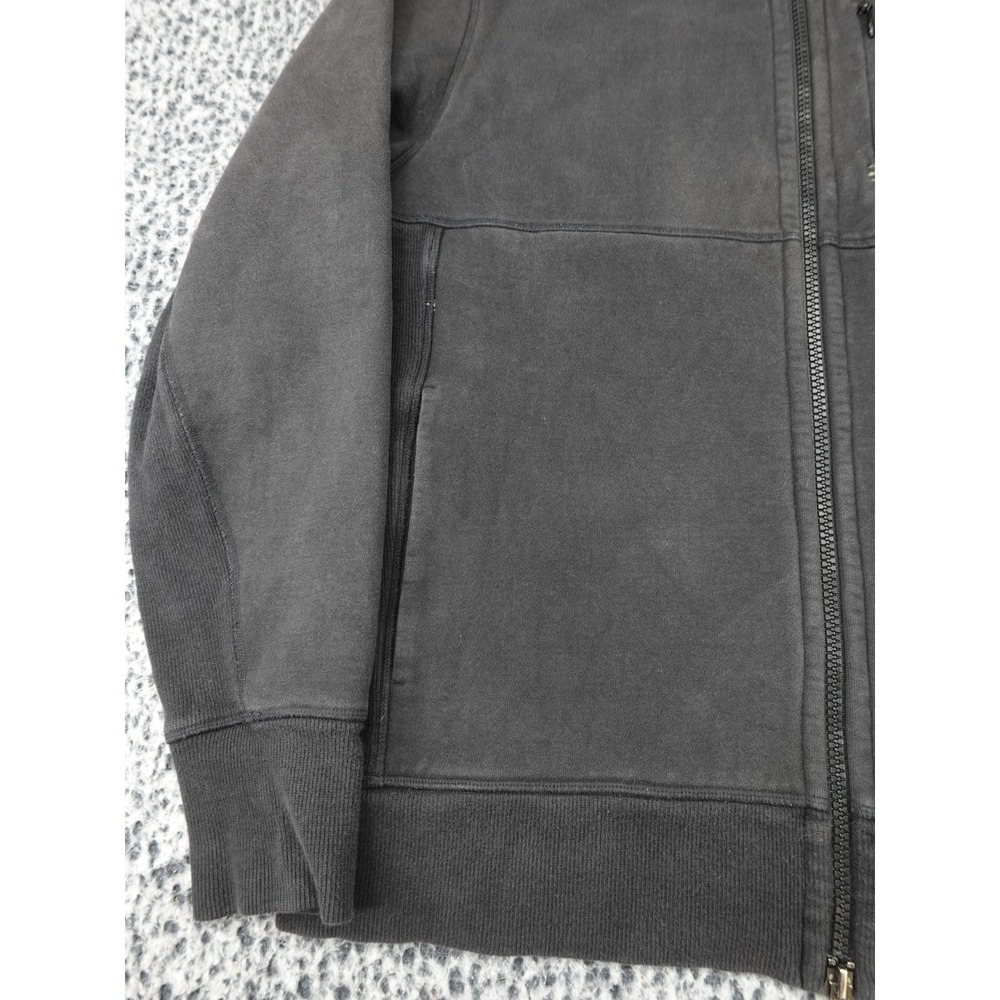 Lululemon Hoodie Mens XL Black Full Zip Fleece Lined Faded Sporty Jacket - Picture 5 of 13